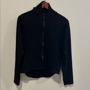 Women's Black Quilted Hoody